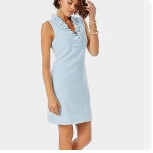 Lilly Pulitzer Light Blue Striped Tisbury Shift Dress